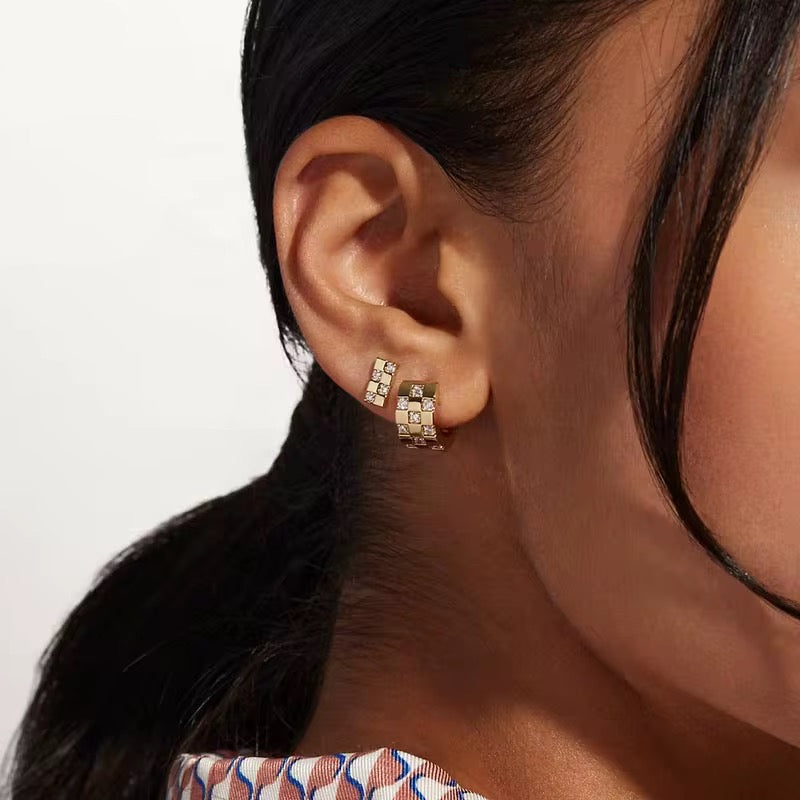 1. Trendy hoop earrings 925 sterling silver