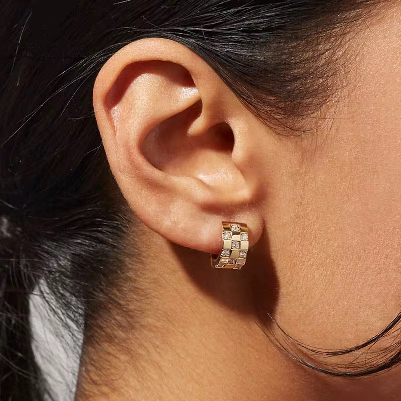 1. Trendy hoop earrings 925 sterling silver